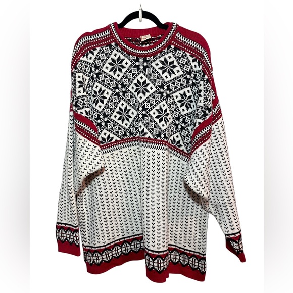 Hanna Andersson Fair Isle Sweater Nordic Snowflake Organic Cotton Made in Poland - Picture 2 of 8
